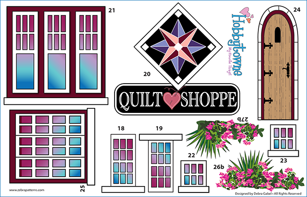 Extra Hobbytowne panel set for 5 appliques
