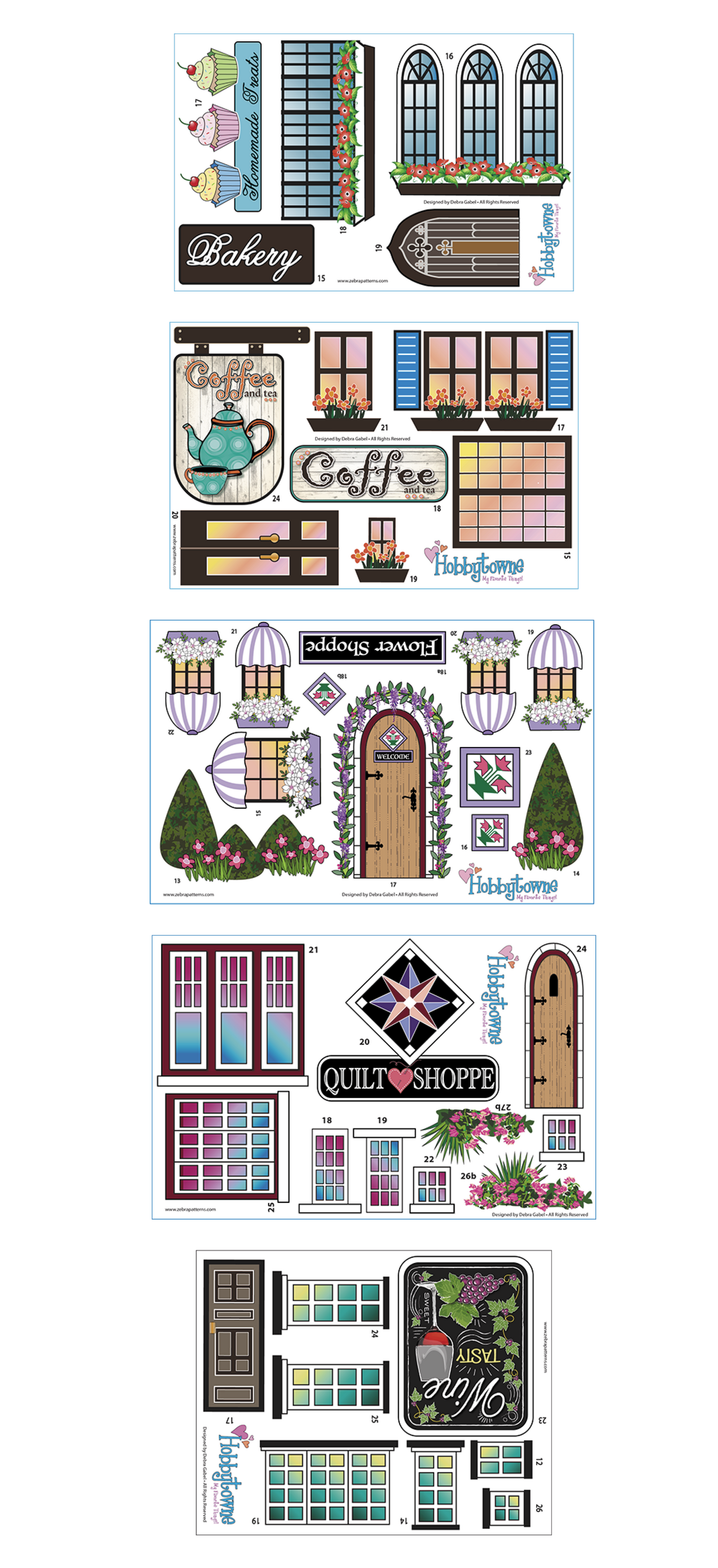 Extra Hobbytowne panel set for 5 appliques