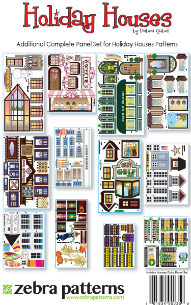 Extra Holiday Houses Applique panel component set