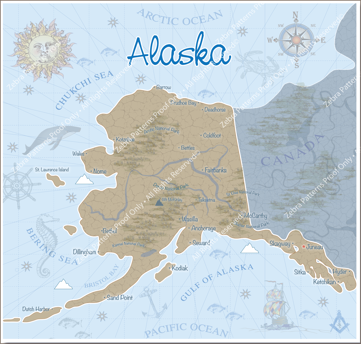 Alaskan Animals Printable Stickers CD