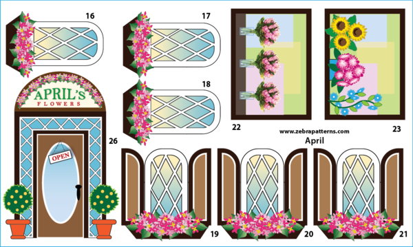 Extra Holiday Houses Applique panel component set