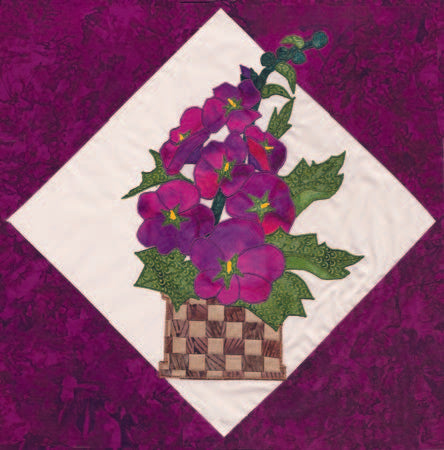 Hollyhocks Basket Blooms Laser Kit