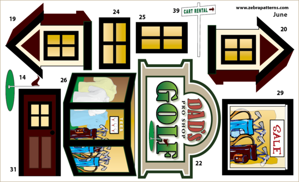 Extra Holiday Houses Applique panel component set