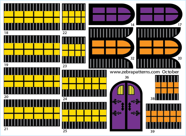 Extra Holiday Houses Applique panel component set