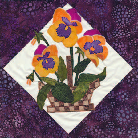 Pansy Basket Blooms Laser Kit