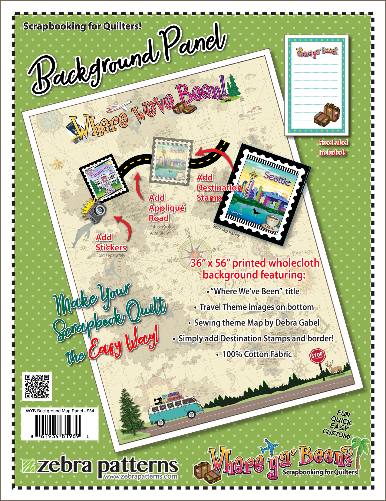 Travel Background Map Panel