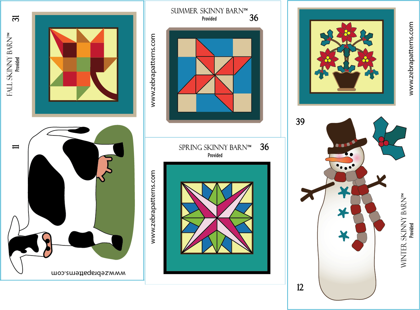 Skinny Barns Applique Panel Component Set
