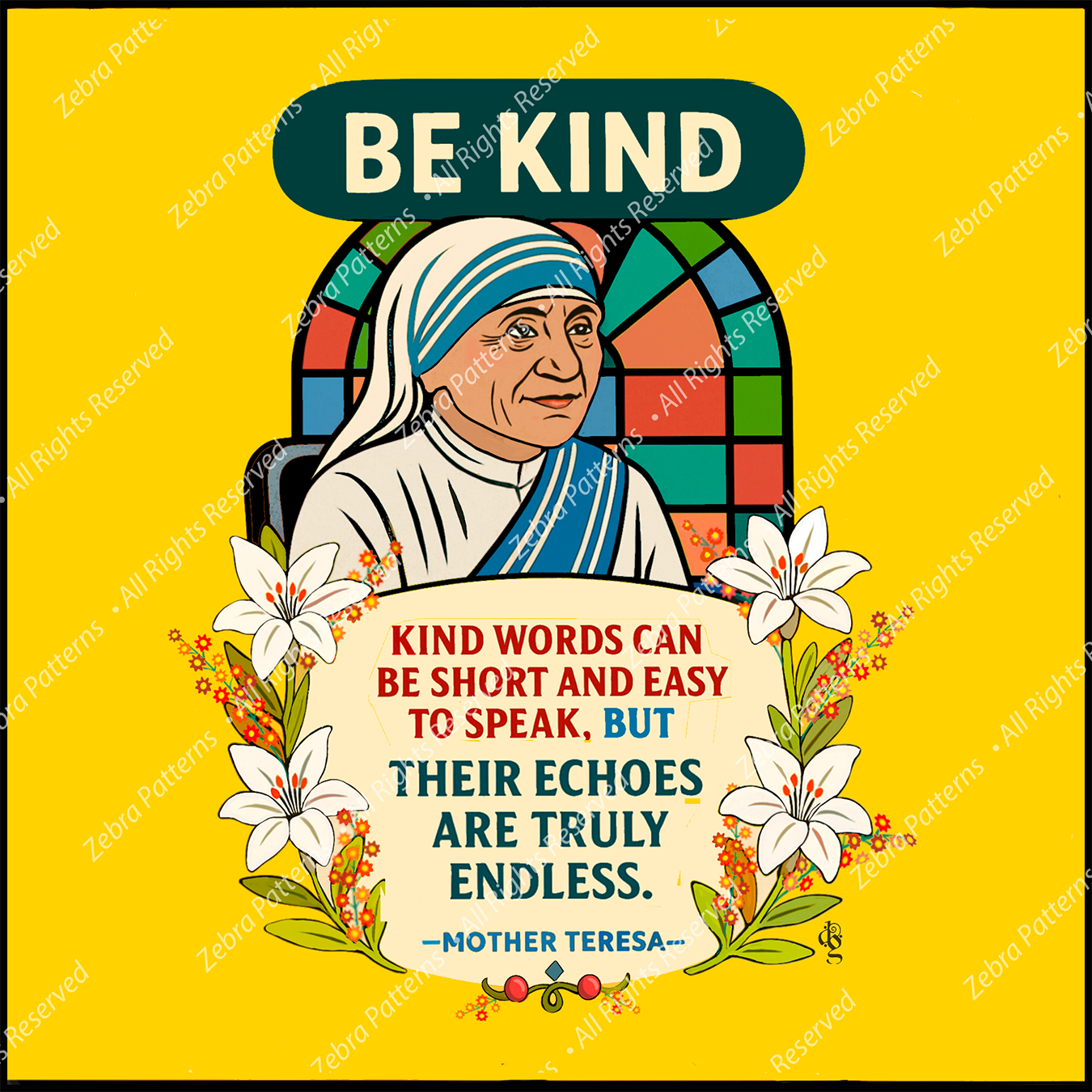 Mother Teresa  Quote Panel