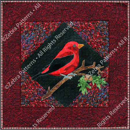Scarlet Tanager Applique