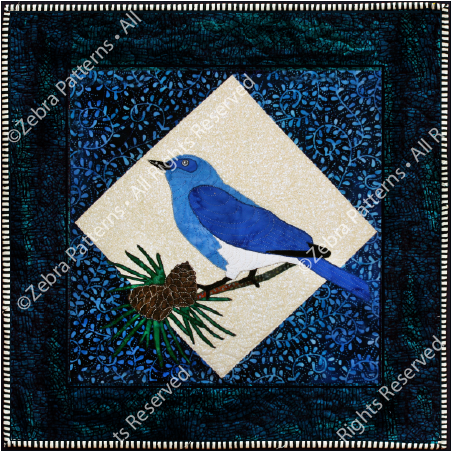 Mountain Bluebird Applique