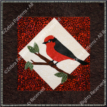 Vermillion Flycatcher Applique
