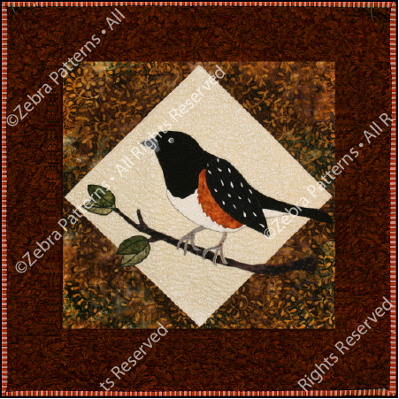 Spotted Towhee Applique