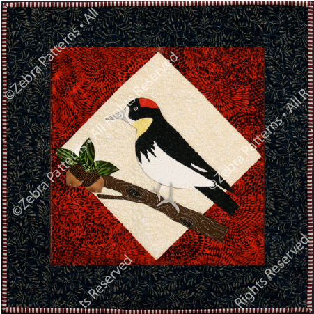 Acorn Woodpecker Applique