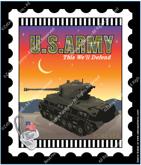 Military ServiceStamps™ – Zebra Patterns