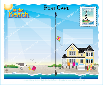 At the Beach Postcard Kit