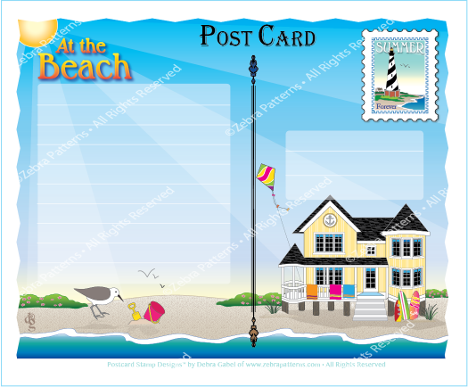 At the Beach Postcard Kit