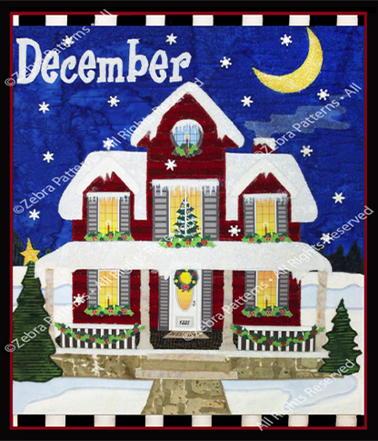 December Christmas Applique