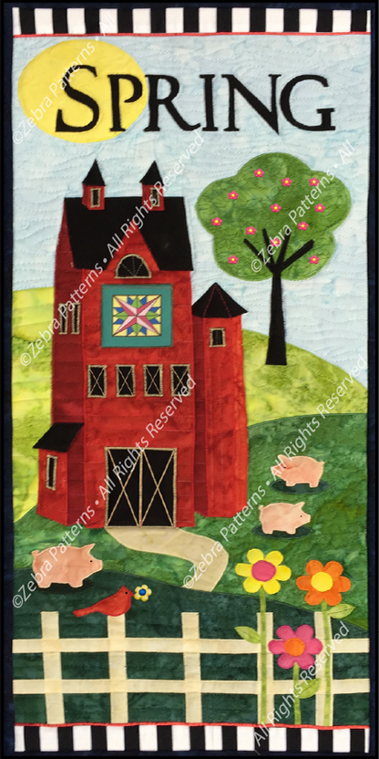 Spring Applique Skinny Barn