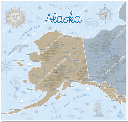 Alaskan Animals Printable Stickers CD