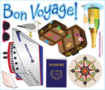 Bon Voyage Printed Stickers Mini Panel