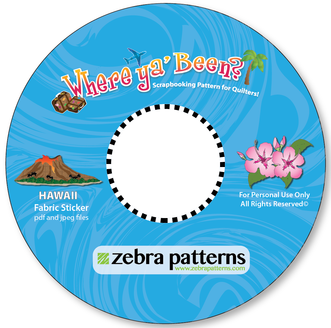 Hawaii Printable Stickers CD