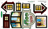 Extra Holiday Houses Applique panel component set
