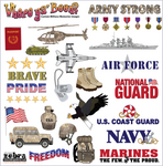 Military Printed Stickers Panel