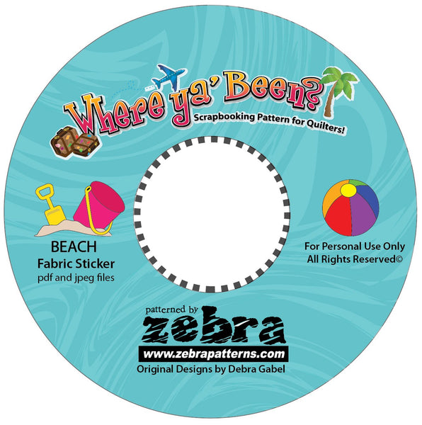 Beach Printable Stickers CD